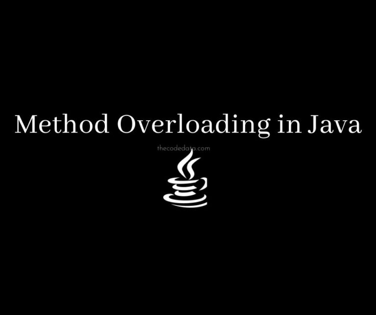 Method Overloading In Java The Code Data 2431