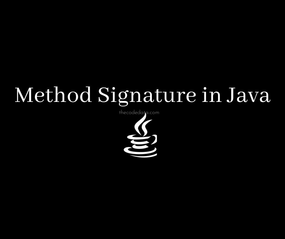 method Signature in Java